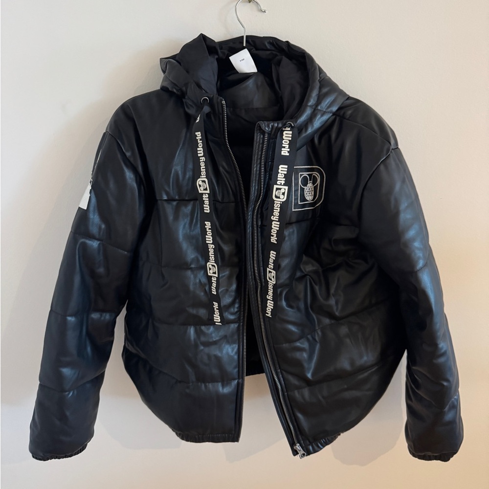 Walt Disney World Women’s Faux Leather Puffer Jacket